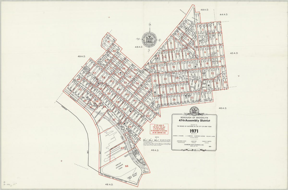 1908 SOUTH BROOKLYN NY COBBLE HILL CONGRATION BAITH ISRAEL ATLAS MAP 