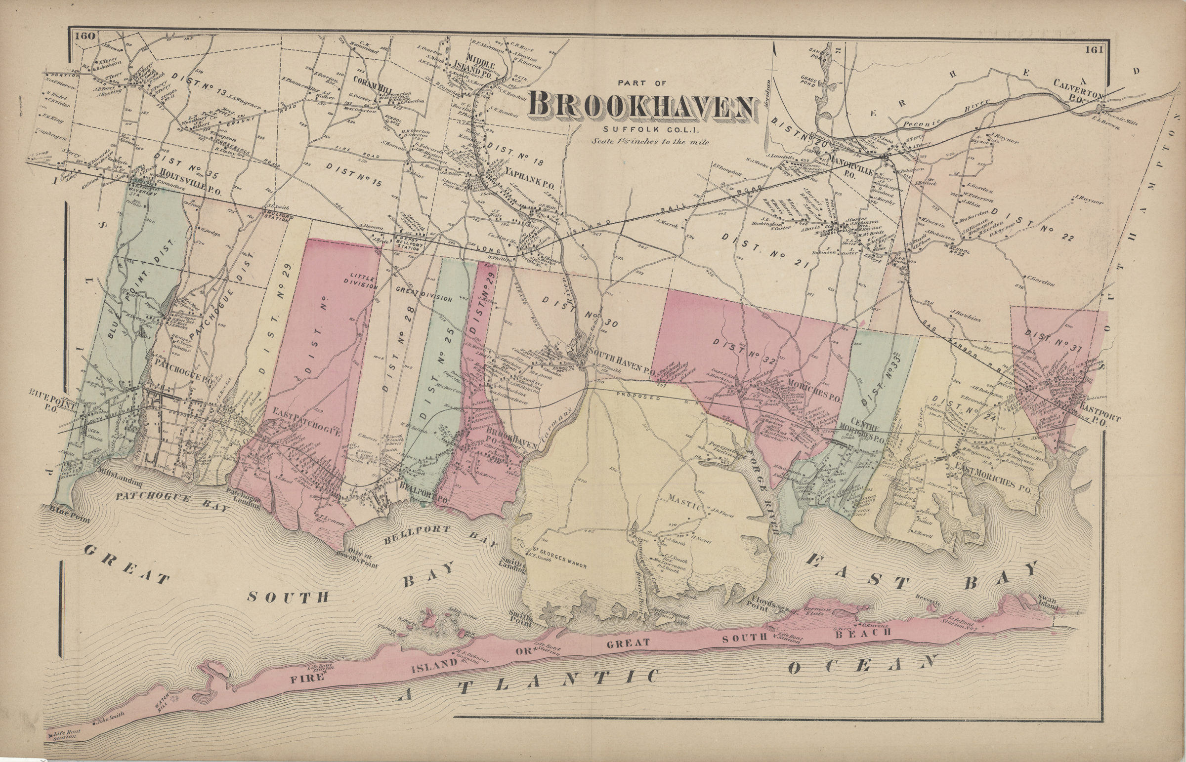 Middle Island Map - Town - Brookhaven, New York, USA