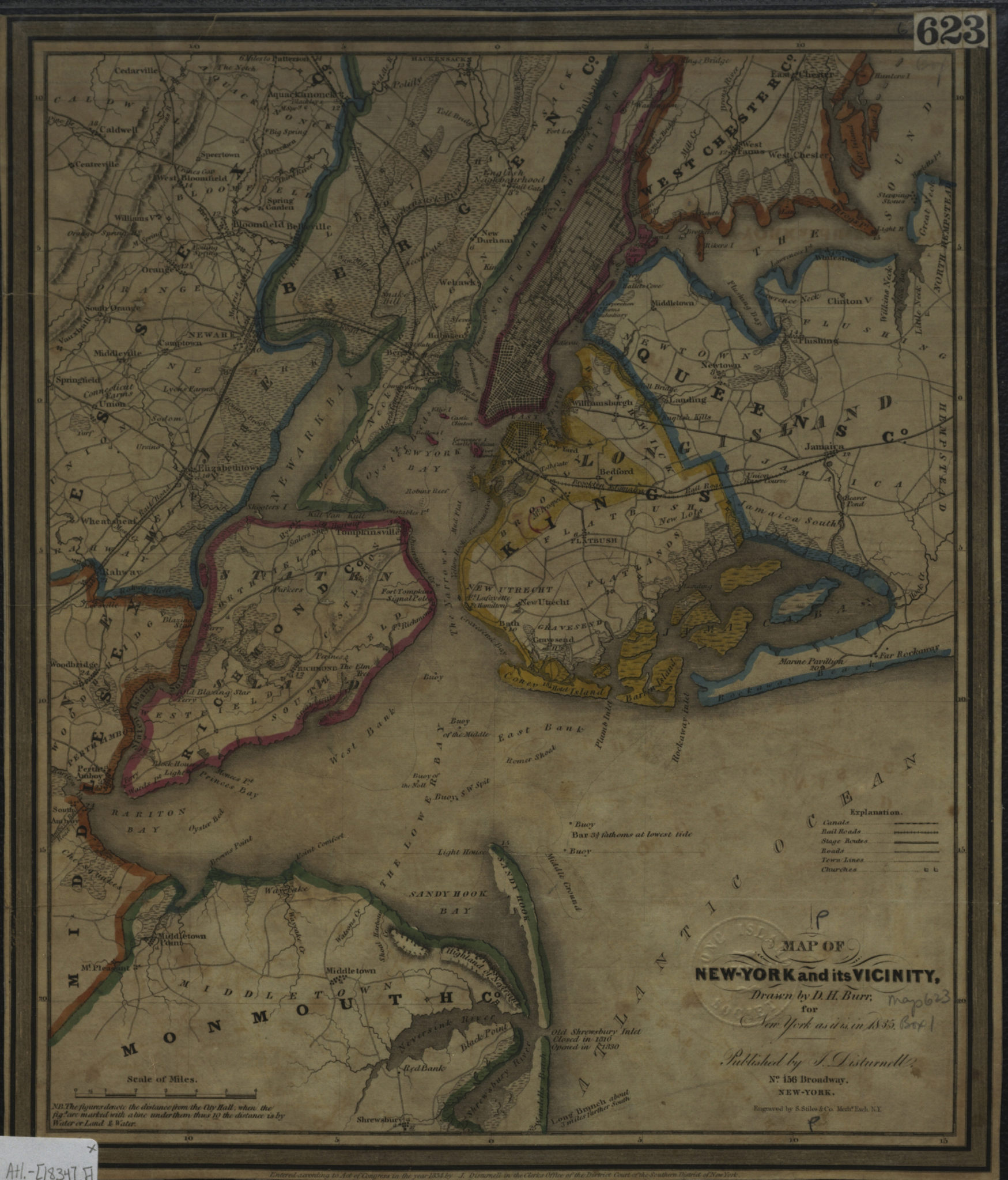 Map of New-York and its vicinity, for New York as it is in 1835: drawn