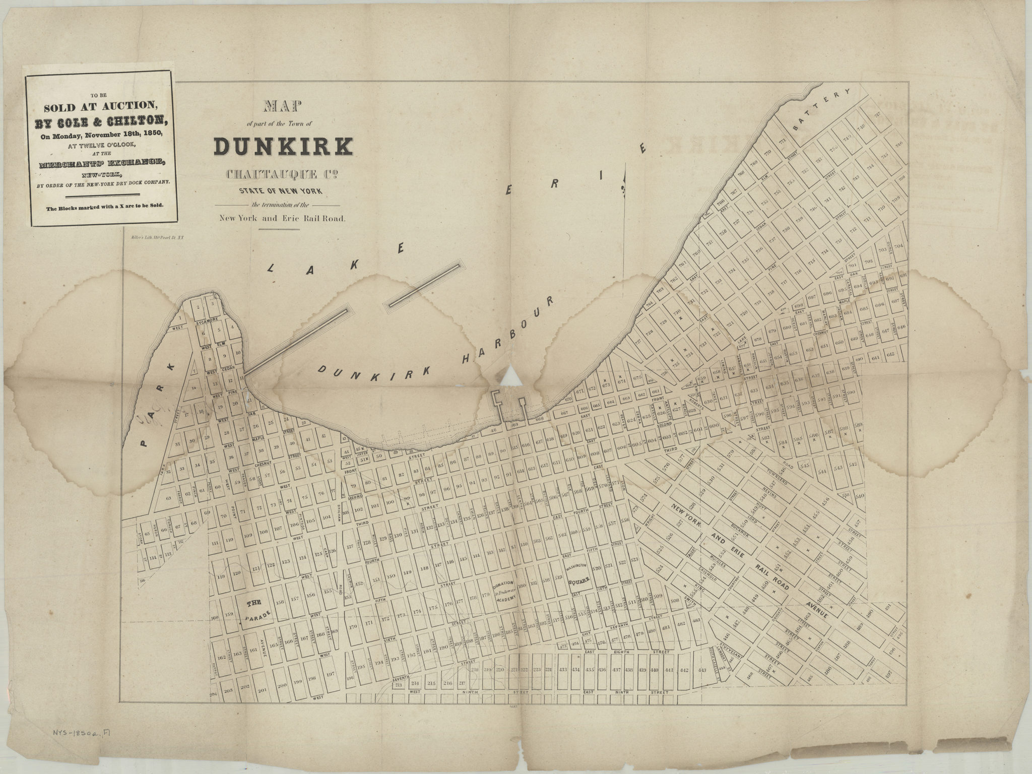 Map of part of the town of Dunkirk: Chautauque Co., state ...