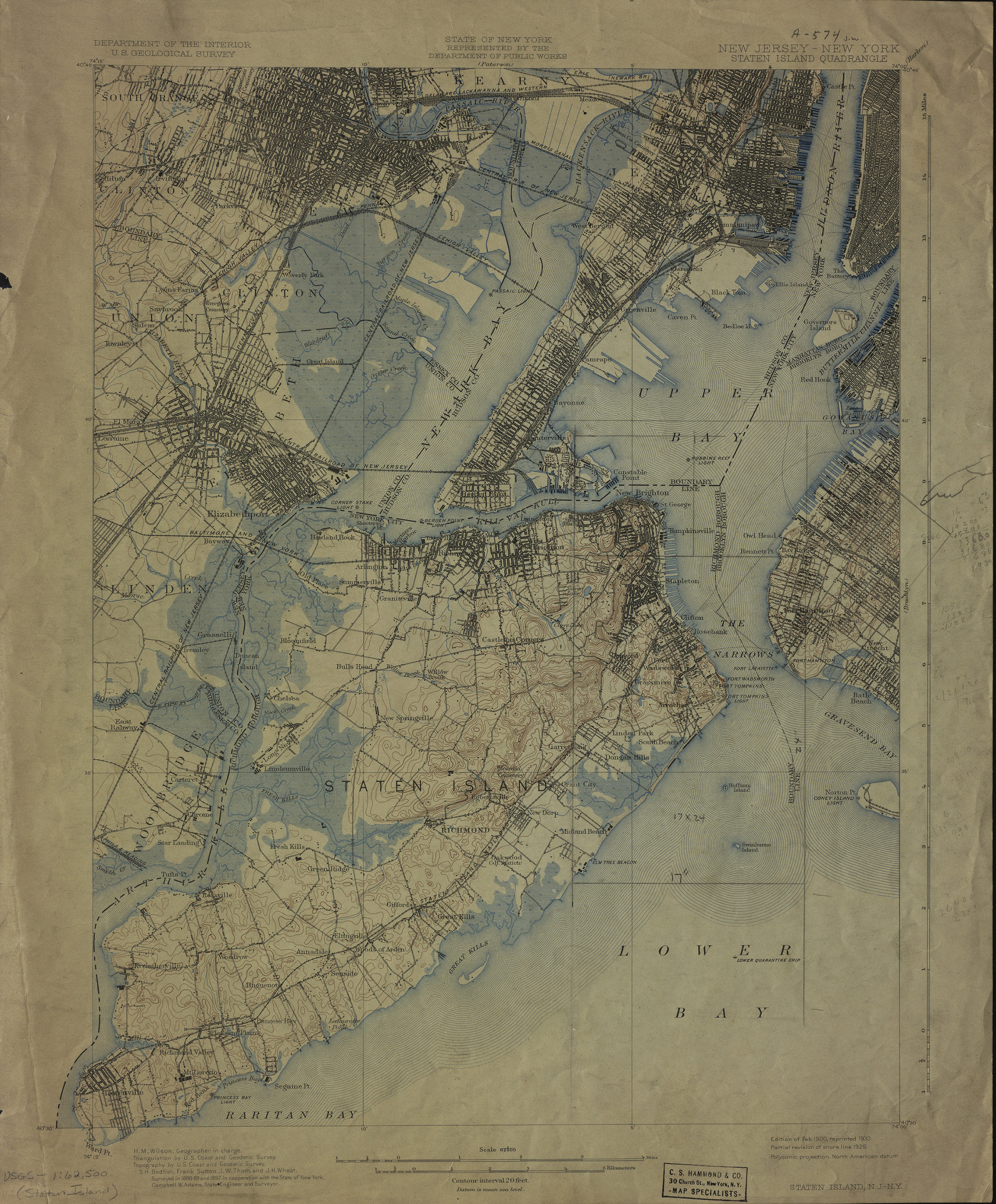 Dunkirk, NY (1900, 62500-Scale) Map by United States Geological